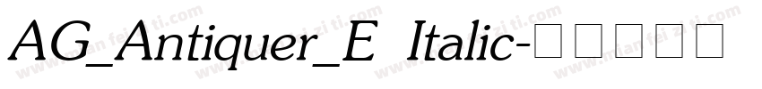 AG_Antiquer_E Italic字体转换